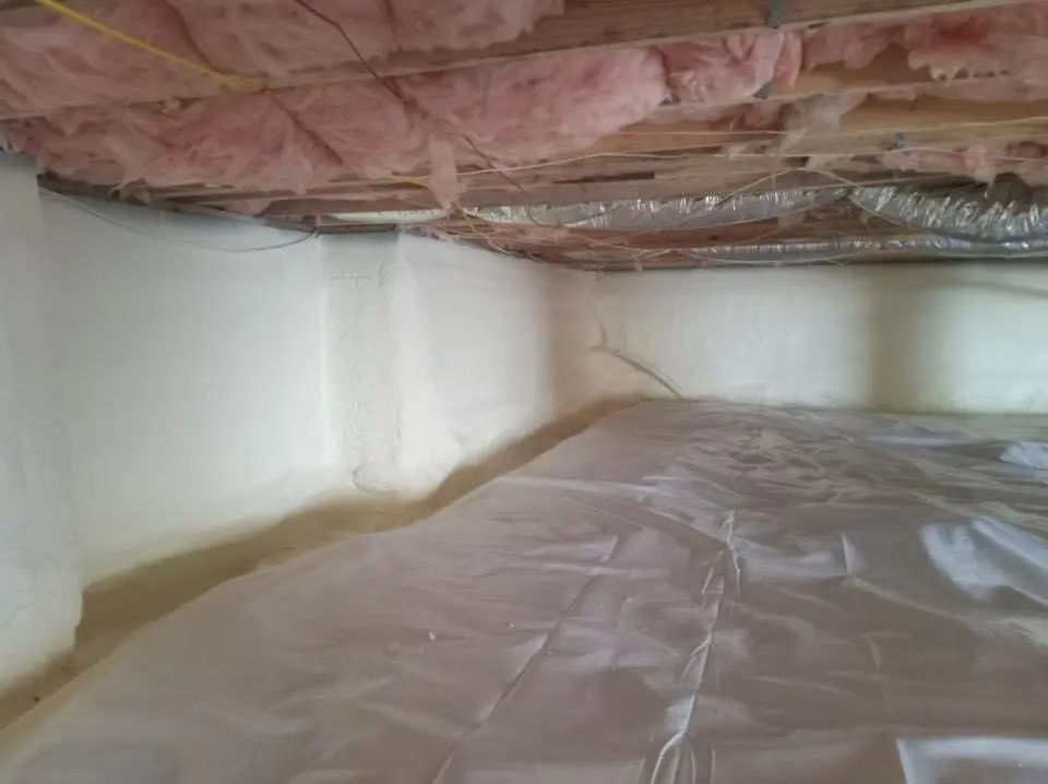 Crawl space encapsulation with closed-cell spray foam for Spray Foam Roofing in Paramus